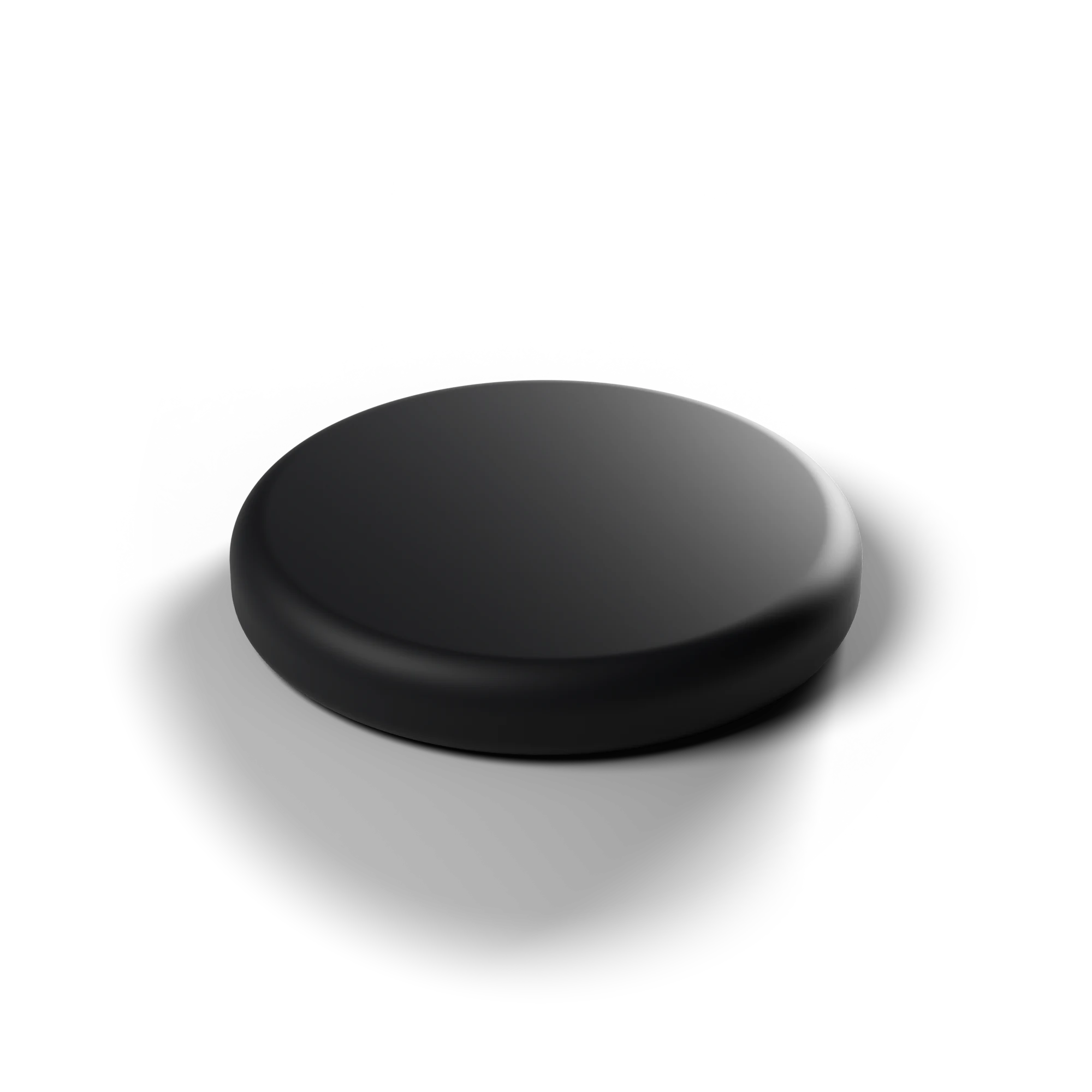 Cymo, a flat circular contactless sensor, seen at three-quarter angle